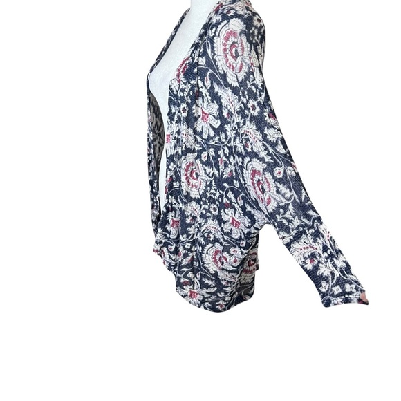 Abercrombie & Fitch Open Front Cardigan Sweater Lightweight Knit Floral One Size - Picture 4 of 11
